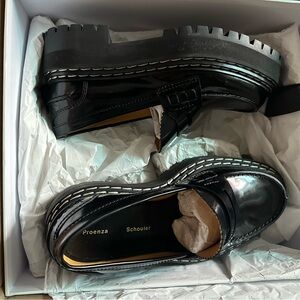 Proenza Schouler Black Platform Loafers 37.5 - Brand New, Never Worn